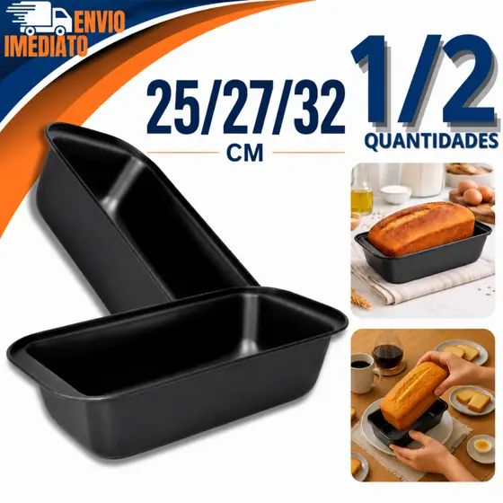 Forma Para Pão Grande 25cm/27cm/32cm Teflon Antiaderente Ideal Para Pães Bolos Tortas Utensilio Cozinha