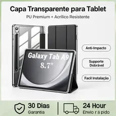 Kit Capa para Galaxy Tab A9 8.7 Polegadas Capa Anti-Impacto + Película de Vidro Temperado Suporte Dobrável