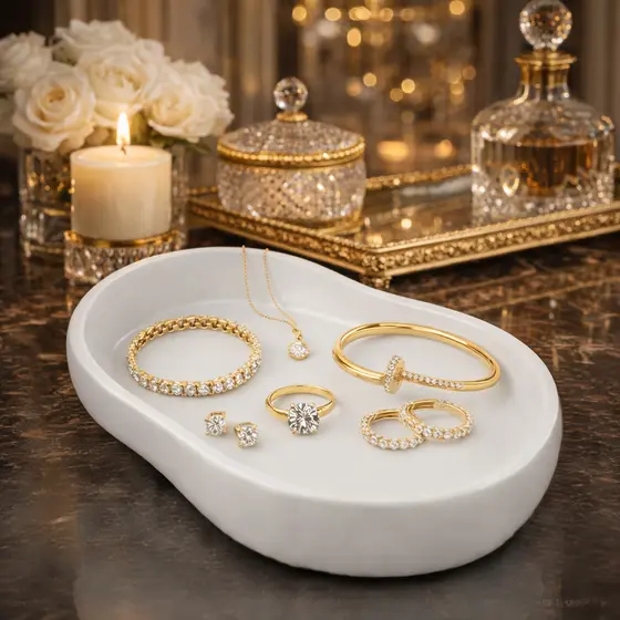Porta Joias Luxo Organizador de Acessórios Elegante Decorativo