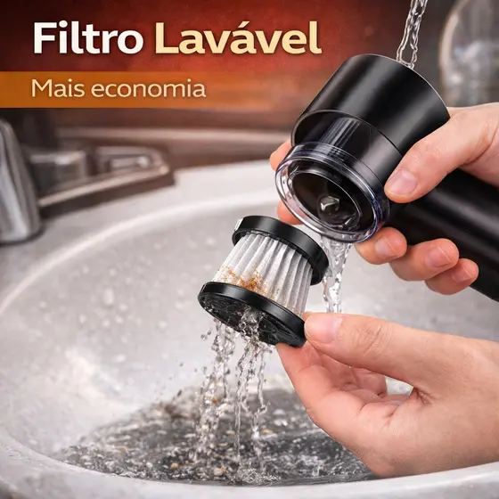 Mini Aspirador Portátil Recarregável Sem Fio Sucção Forte Limpeza Carro Casa