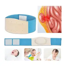 Cinta para Hérnia Umbilical com 3 Almofadas – Suporte para Botão Umbilical de Bebê com Adesivos para Tratamento.