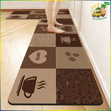 2 PCS Tapete de Cozinha de Borracha - Resistente, Antiderrapante e Fácil de Lavar, 120x34cm e 60x34cm