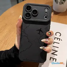 Capa Macia Para iPhone 17 Pro Max 13 11 16 15 14 12 Xs XR 7 8 Plus Design De Rota De Avião Inspirado Em Viagem De Telefo