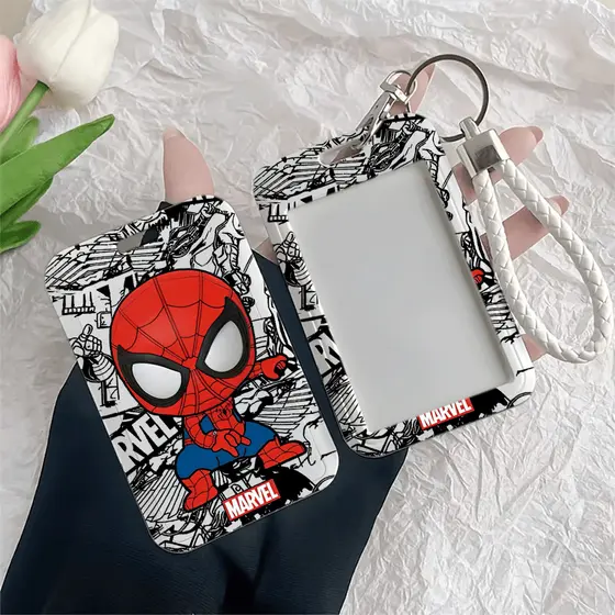 Capa Protetora De Cartão Com Alça De Pulso Do Homem-Aranha Para De Café , Acampamento Identificação Trânsito Acesso Foto