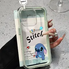 Capa Dos Desenhos Animados Capinha Para iPhone 16 15 14 Plus 13 12 11 17 Ar Pro Max Acrílico Transparente 3 Em 1 Simples