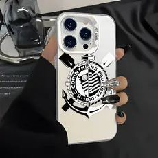 Escudo do Corinthians Capa Capinha Para Samsung Galaxy A23 A32 A34 A35 A36 A52 A54 A55 4G Estilo Futebol Antirriscos