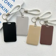 Capa Protetora Porta Cartão Fosca Para Cartões Corda De Mão Trançada ideal Para RG Crachá De Trabalho e Bilhete Único SP