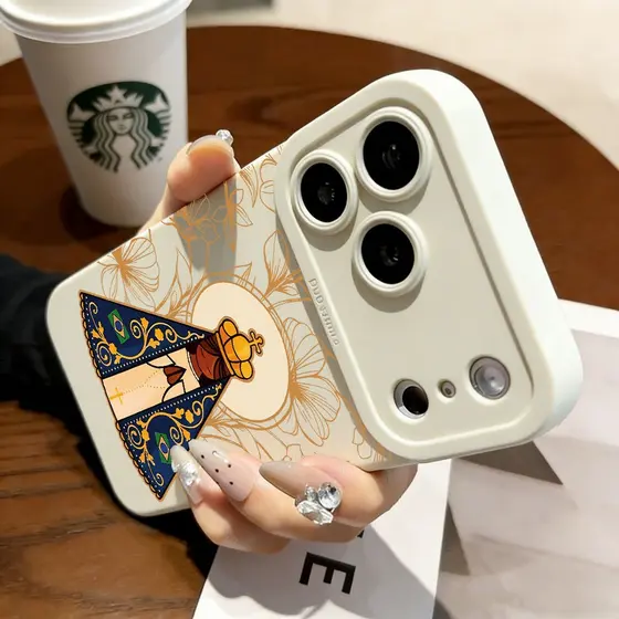 Sem Medo de Quebrar ! Nossa Senhora Capa Capinha Para iPhone 16 15 14 7 8 Plus 13 12 11 17 AiR Pro XS Max XR SE Fosco