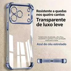 Proteção Sem Comprometer o Estilo Capa Capinha Para iPhone 16 15 14 Plus 13 12 11 Pro Max Normal Brilho e Elegância