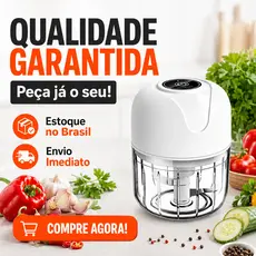 Mini Processador De Alimentos Elétrico USB Triturador De Alho Legumes Portátil Recarregável Bivolt