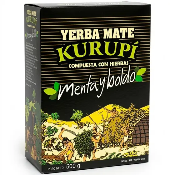 Erva Mate Tereré Com Menta e Boldo Kurupi De 500g