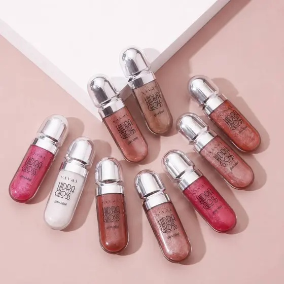 Gloss Labial Vivai Hidra Gloss Lip Gloss Brilho Intenso Hidrata Não Pegajoso Espelhado Escolha Sua Cor