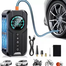 Bomba de Ar Portatil Compressor Inflator Multi-função 4 em 1 PowerBank 8kmah Bateria Calibrador de Carro Auto Pneu