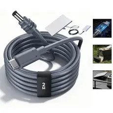 Cabo de Alimentação para Starlink Mini USB-C para DC 12-24V 100W Veicular 2 Metros