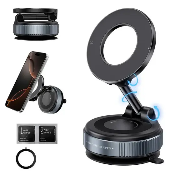 Suporte Magnético para Telefone Atualizado, Versão Sem Energia, 360 Graus °   Suporte Magnético Rotativo, Ajustável e Do
