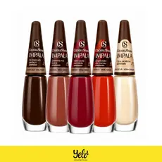 Kit Esmaltes Cacau Show Impala - 5 Cores Lançamento