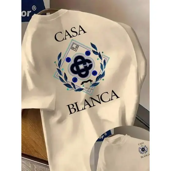 Camisa Masculina Básica Modelo Casual e Elegante Casa Blanc Camiseta Estilosa 100% Algodão Lançamento