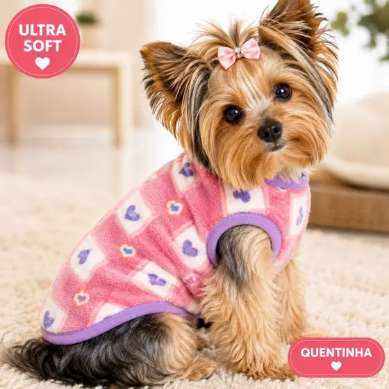 Roupa Pet UltraSoft Inverno | Macia, Confortável, Leve e Lavável em Máquina - P ao G1