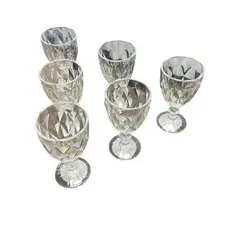 Conjunto Taças Vidro Platinado 6 Unidades 330ml Design Sofisticado Ocasiões