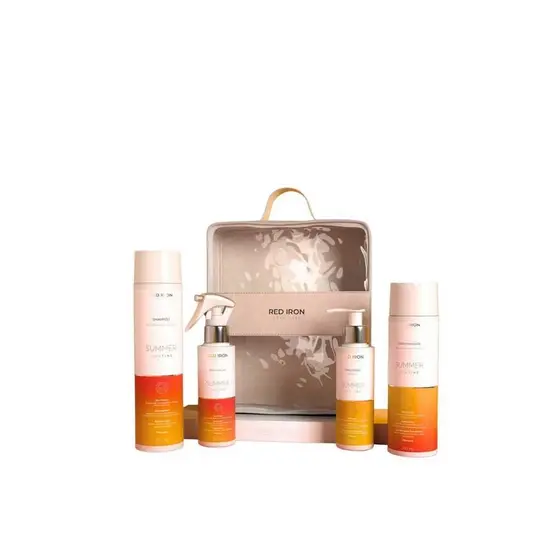 Kit Red Iron Summer Verão – Shampoo 300ml + Condicionador 250ml + Leave in 120ml + Beach Hair Day 120ml