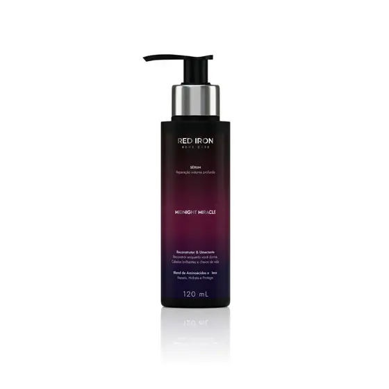 Sérum Capilar Red Iron Midnight Miracle Tratamento Noturno Reparador Hidratação Intensa 120ml