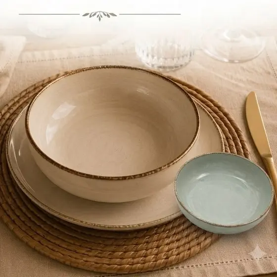 Bowl de Porcelana 15cm Tigela Estilo Rústico Premium...