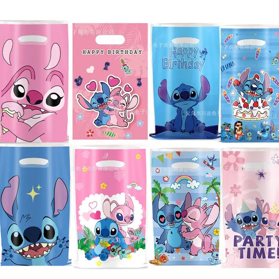 Sacolinha Surpresa Stitch 10 Unidades Saquinho para Doces Lembrancinha Festa Infantil Aniversário Tema