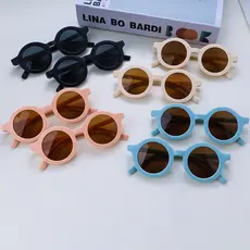 Crianças óculos de sol óculos de sol na moda Retro bebê óculos de sol versão coreana meninos meninas óculos de sol ler
