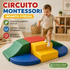 Circuito Montessori Infantil 6 Peças Espuma Alta Densidade Desenvolvimento Motor