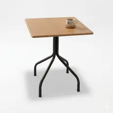 Mesa Cozinha 68x70cm Lorie MDF 20mm Base Aço Resistente Área Gourmet Varanda Moderna