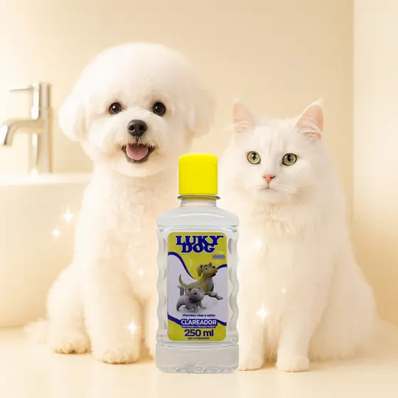 Shampoo Clareador Luky Dog Pelagem Clara Pets 250ml