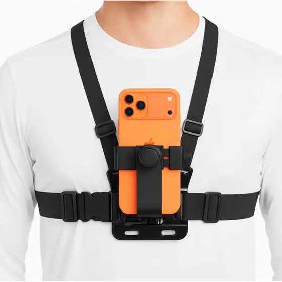 Suporte de Peito Para GoPro e Celular Peitoral Ajustável p/ Esportes Corridaa Ciclismo Moto Bike