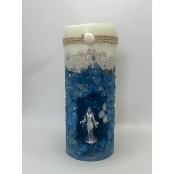 Vela Aromática com Pedras Orixá Iemanjá Umbanda / Candomblé