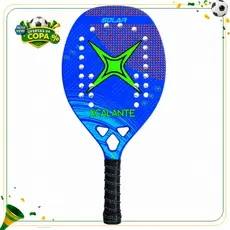 Raquete Beach Tennis Xcalante Carbono EVA 22mm Fácil Controle com Capa Emborrachado Intermediário