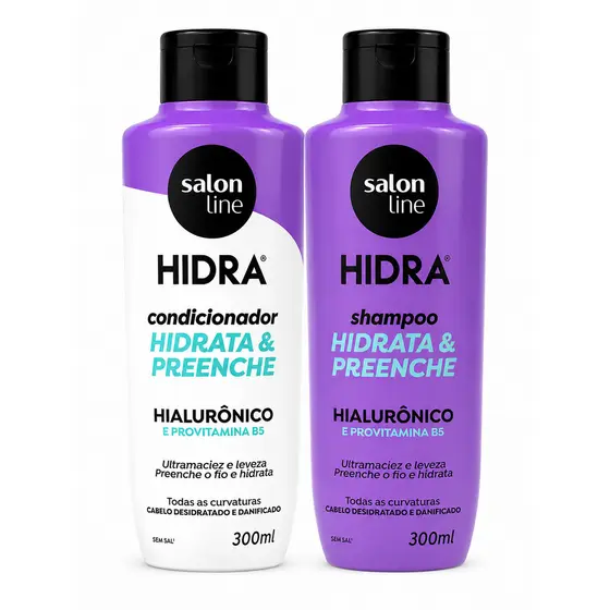 kit Hidra Salon Line Hialuronico Sh 300ml + Cond 300ml