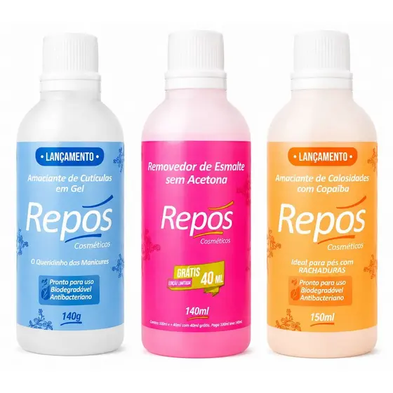 Kit Super Economico 2 Amaciante  1 Removedor da Repos 140ml