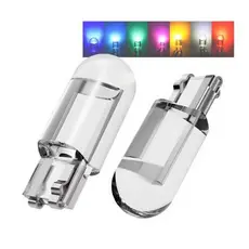 Par de Lâmpadas T10 LED Canbus Pingo Cristal COB Cor Azul