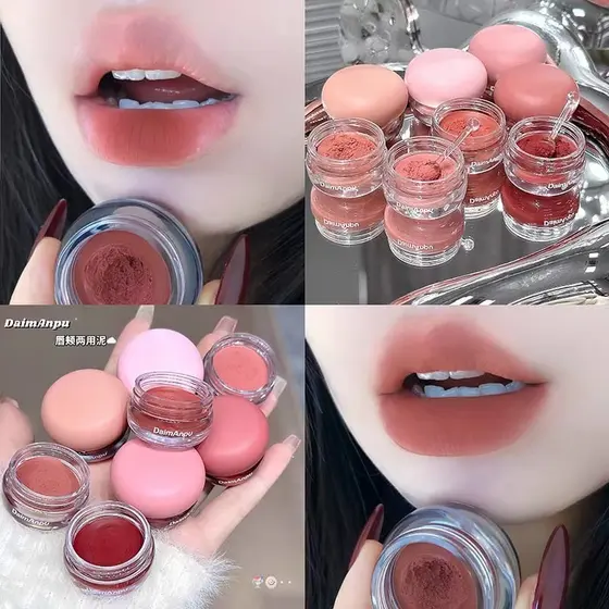 Mini Jam purê labial purê labial batom de veludo enlatado fosco pasta de feijão cor Nude esmalte labial 2025 novo estilo