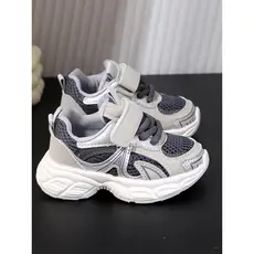 Primavera outono crianças sapatos esportivos malha respirável pai sapatos meninos meninas sapatos de bebê de sola grossa