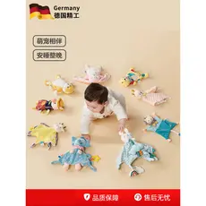 Bebê alemão calmante boneca de pelúcia coelho brinquedo calmante toalha coaring dormir boneca bebê dormir ferramenta úti