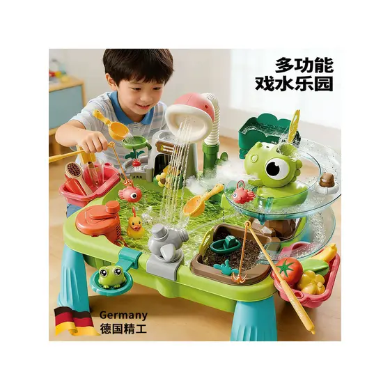 Crianças alemães máquina de lavar louça parque aquático brinquedos jogar casa jogando torneira mesa água cozinha bebê jo