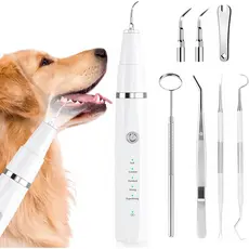 Newpet Limpador de dentes elétrico para animais de estimação por ultra-som Limpeza Oral de Cão/Gato branco