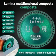 Disco de Corte 6 em 1 Diamantado Multifuncional 100mm Serra para Cerâmica Azulejo Metais PVC Esmerilhadeira