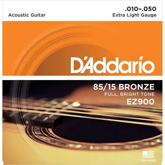 Encordoamento Para Violão Daddario Aço 010 Ez900