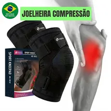 Joelheira de Compressão Ortopédica 360° Ajustável | Protetor para Musculação, Exercícios, Academia e Crossfit