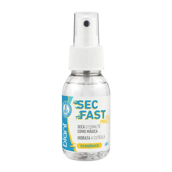 Sec Fast Pro 60ml Blant – Secante Instantâneo de Esmalte com Brilho e Proteção Profissional