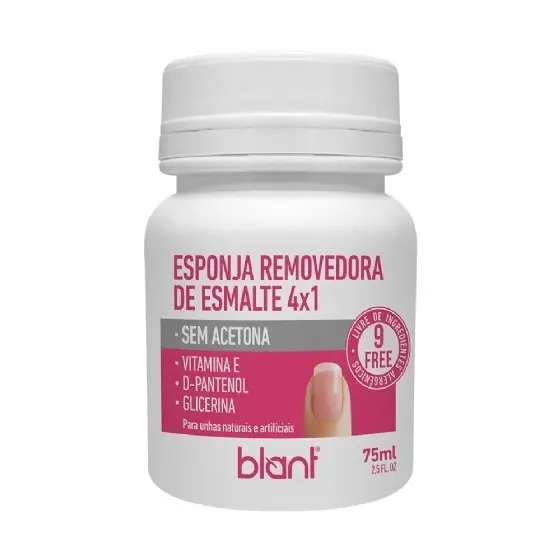 Esponja Removedora de Esmaltes 4x1 Blant – Remove Rápido, Hidrata e Protege as Unhas Sem Acetona