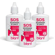Kit 3 SOS Recuperador de Esmalte Blant – Recupera, Fortalece e Realça o Brilho das Unhas!