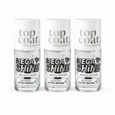 Kit 3 Top Coat Mega Shine 8,5ml Blant – Brilho Intenso e Secagem Rápida