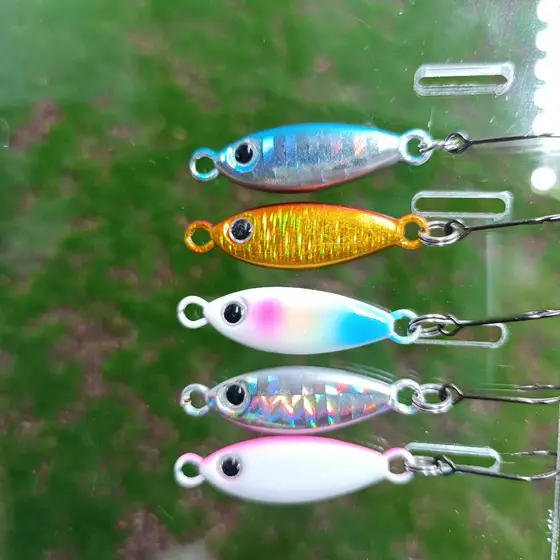 DUODUOYU 1 Peça 3g/5g Pequena Colher De Gabarito De Metal Isca De Pesca Peixe Pequeno Com Gancho Único Artificial Mar Ba